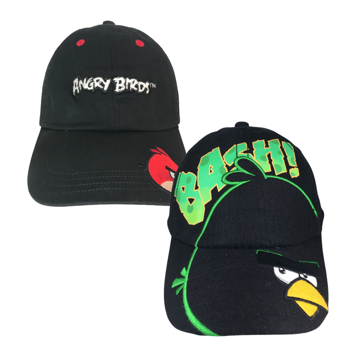 Kit 2 Piezas Gorra Adulto Angry Birds Color Negro