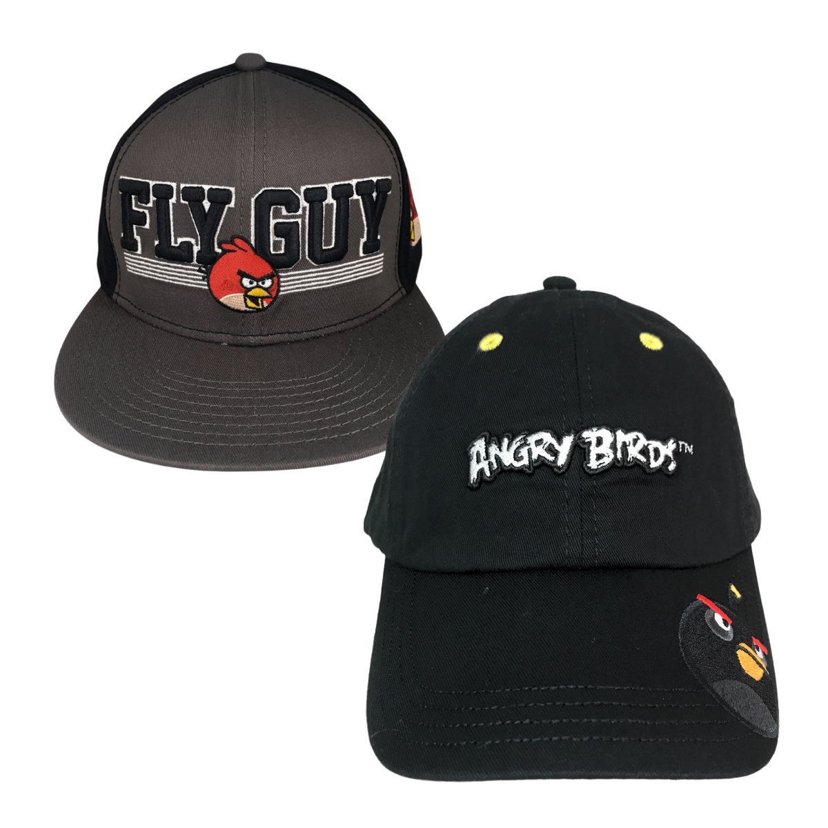 Foto 2 pulgar | Kit 2 Piezas Gorra Adulto Angry Birds Color Gris