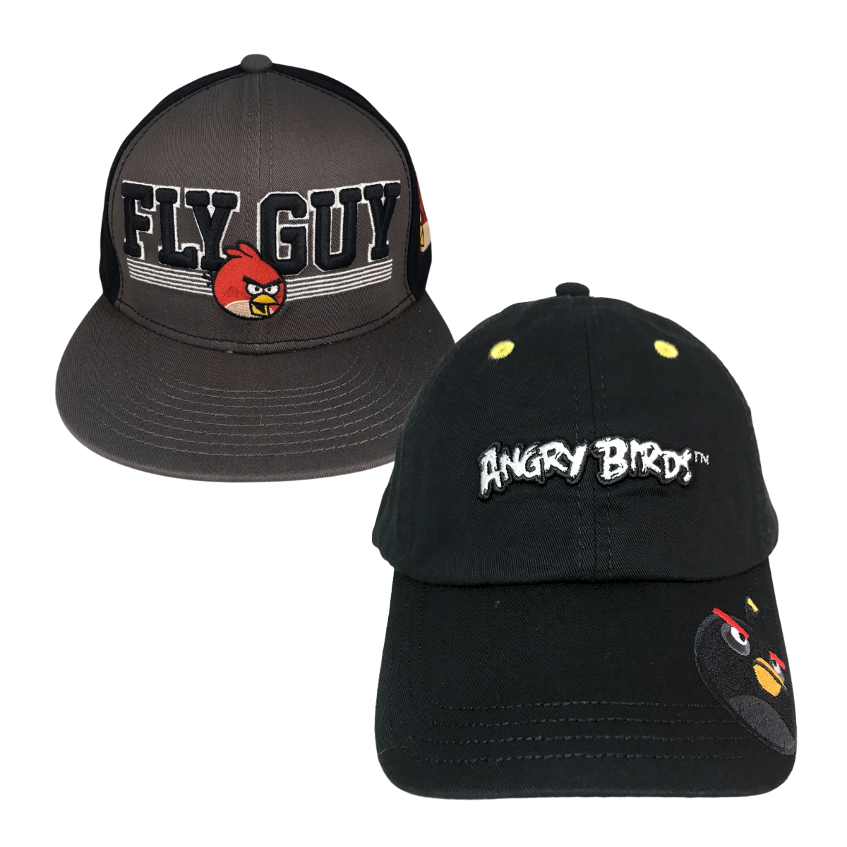 Kit 2 Piezas Gorra Adulto Angry Birds Color Gris