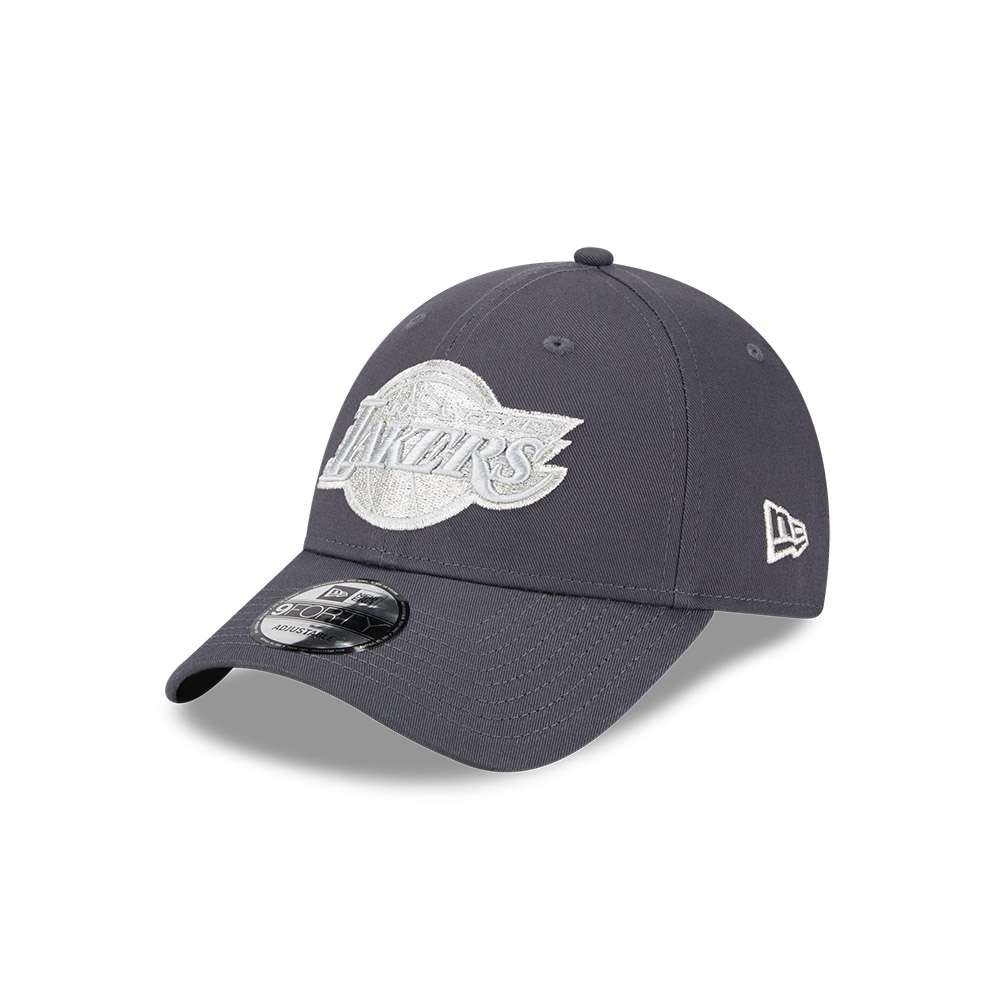 Foto 2 pulgar | New Era Gorra Los Angeles Lakers Metallic Nba 9forty Ajustable Unisex Color Gris