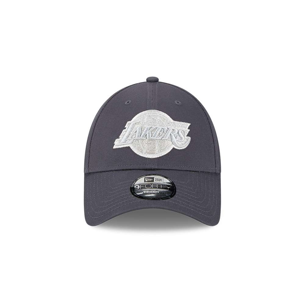 Foto 3 pulgar | New Era Gorra Los Angeles Lakers Metallic Nba 9forty Ajustable Unisex Color Gris