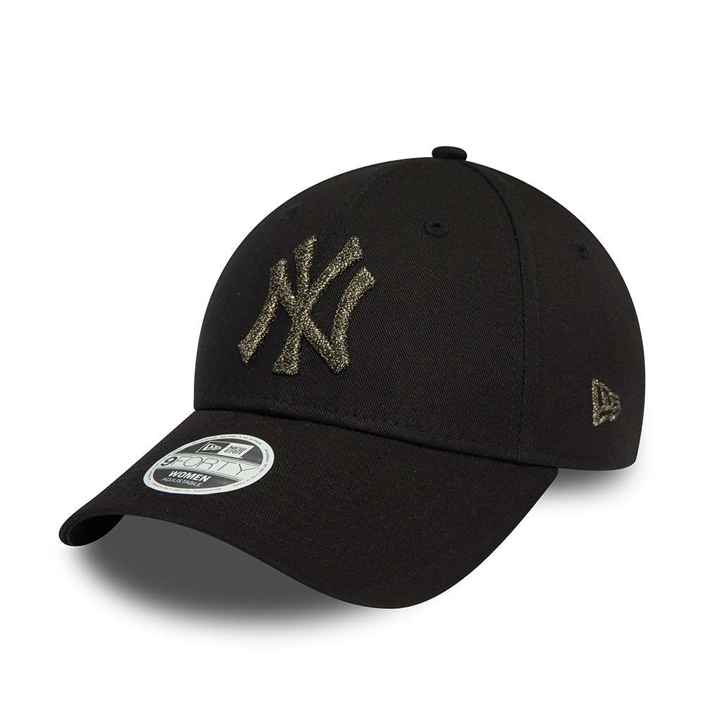 Foto 2 pulgar | New Era Gorra Ny Yankees Metallic Logo Mlb 9forty Ajustable Para Mujer Color Negro