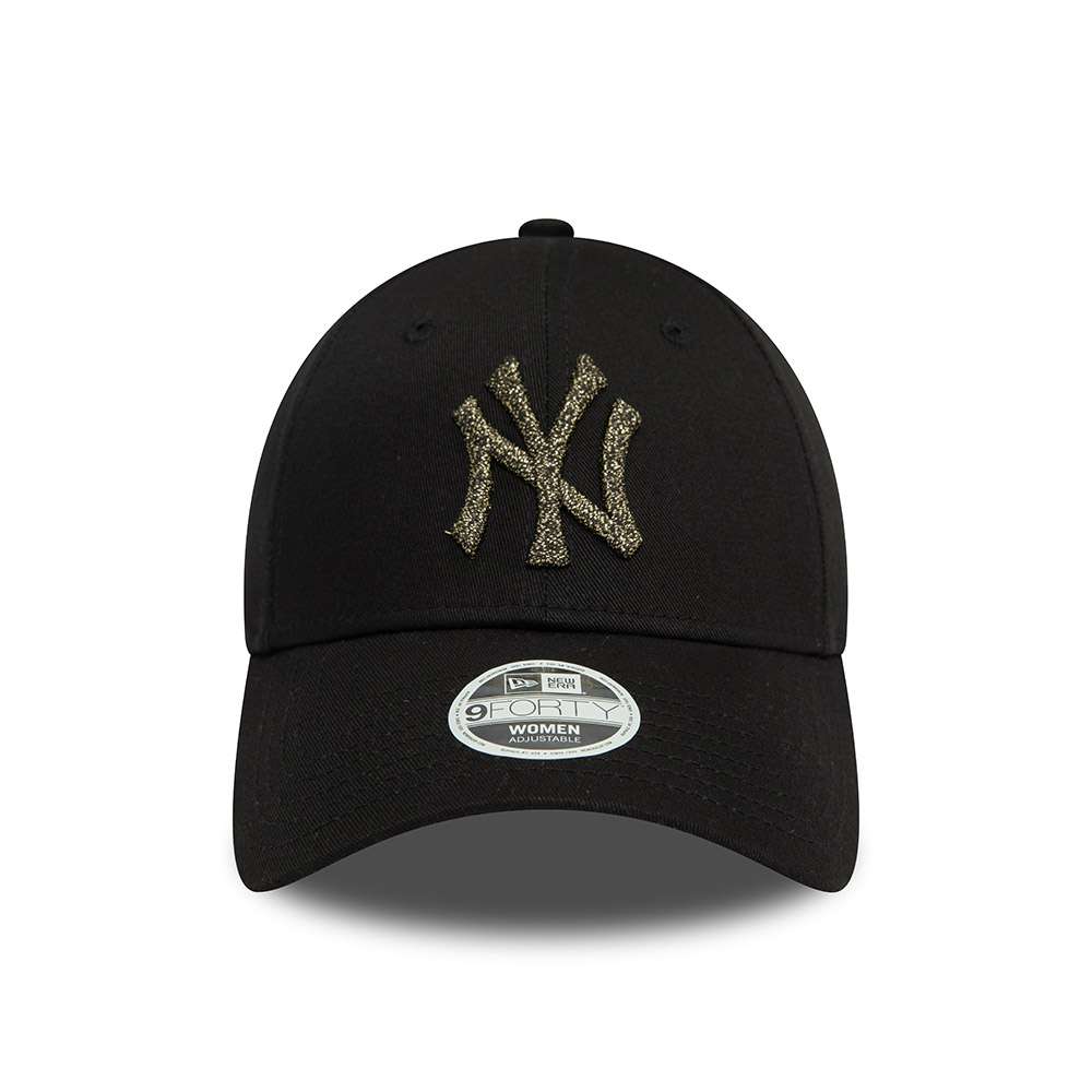 Foto 3 pulgar | New Era Gorra Ny Yankees Metallic Logo Mlb 9forty Ajustable Para Mujer Color Negro