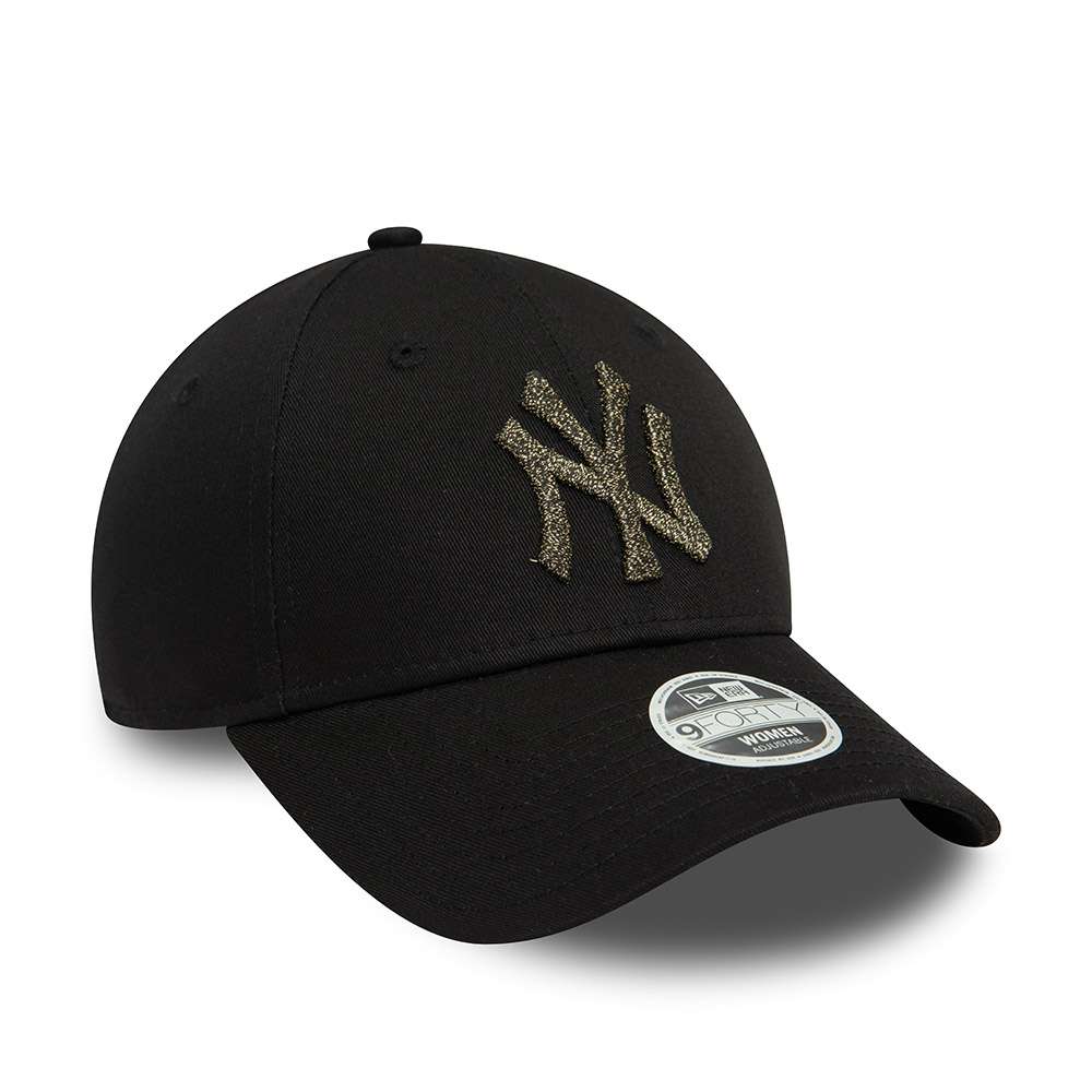 Foto 4 pulgar | New Era Gorra Ny Yankees Metallic Logo Mlb 9forty Ajustable Para Mujer Color Negro