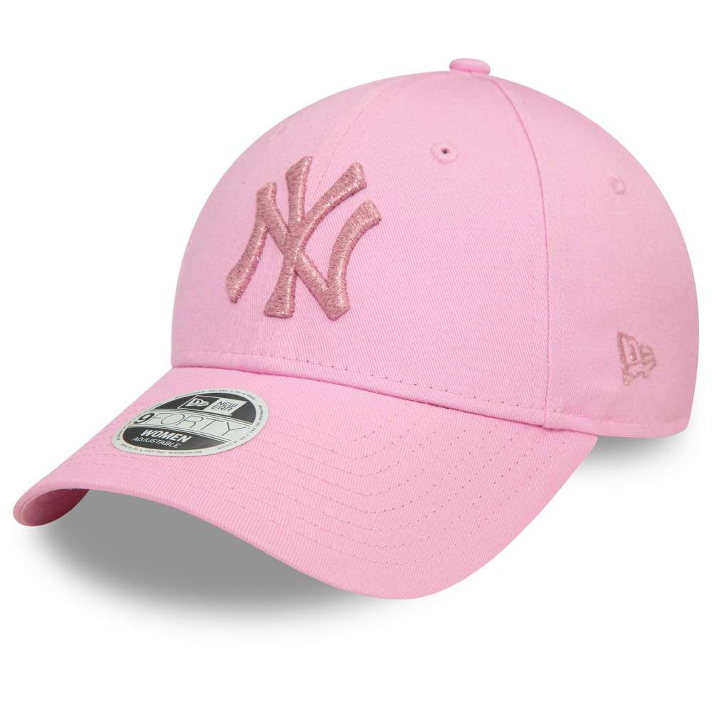 New Era Gorra Ny Yankees Metallic Logo Mlb 9forty Ajustable Para Mujer Color Rosa