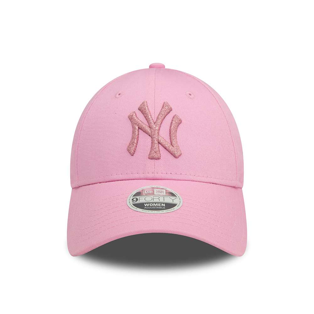 Foto 3 pulgar | New Era Gorra Ny Yankees Metallic Logo Mlb 9forty Ajustable Para Mujer Color Rosa