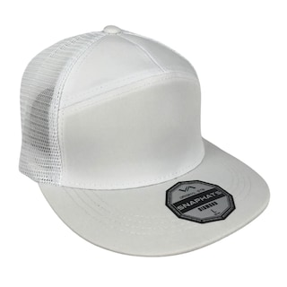 Foto 3 | Gorra Plana Trucker Poliéster 7 Gajos Color Blanco