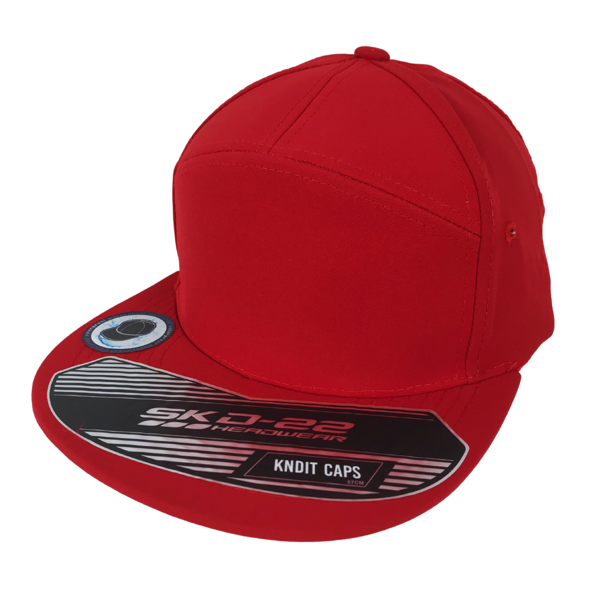Gorra Plana Lisa Poliéster 7 Gajos Color Rojo