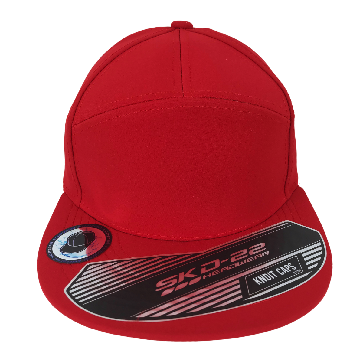 Foto 3 pulgar | Gorra Plana Lisa Poliéster 7 Gajos Color Rojo