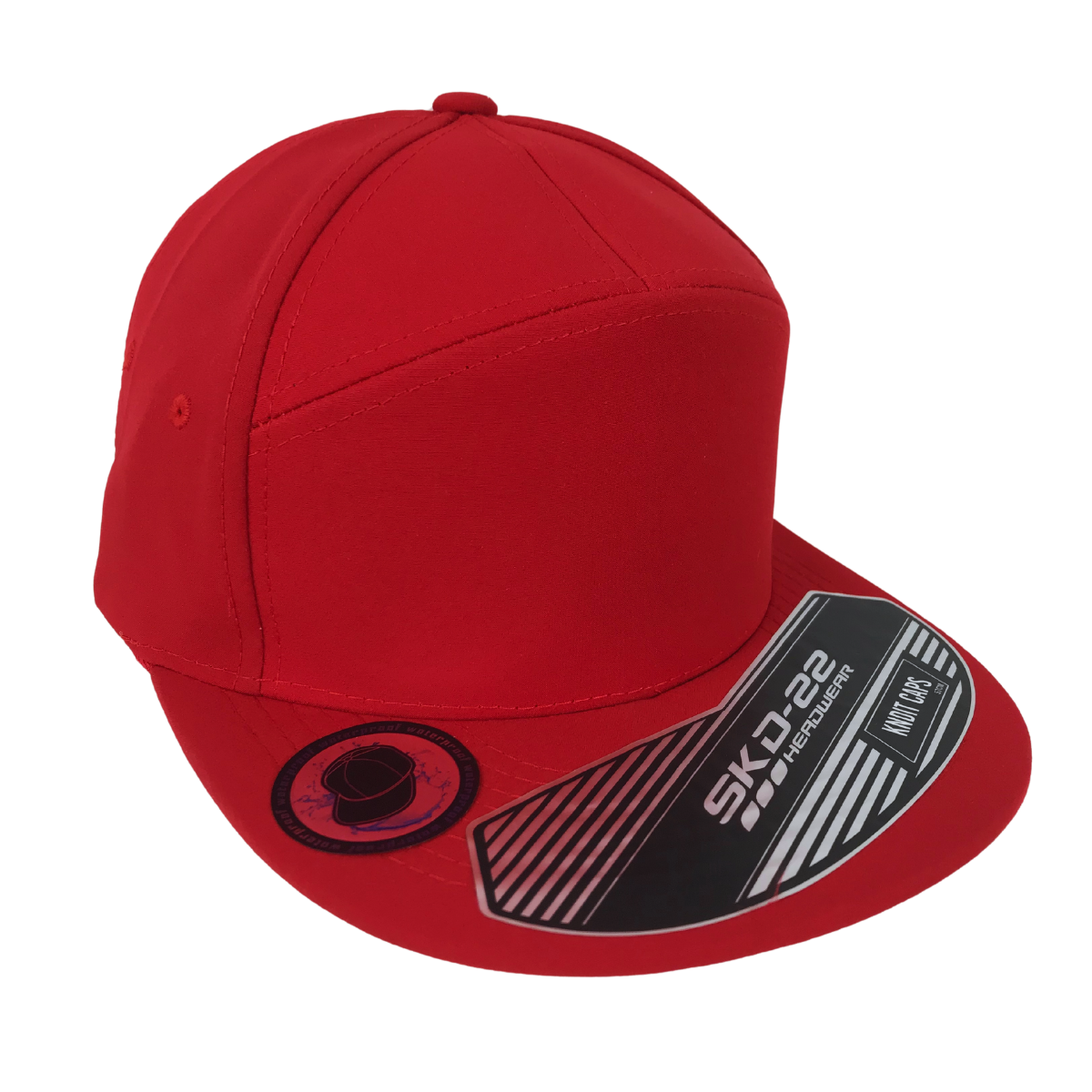 Foto 4 pulgar | Gorra Plana Lisa Poliéster 7 Gajos Color Rojo