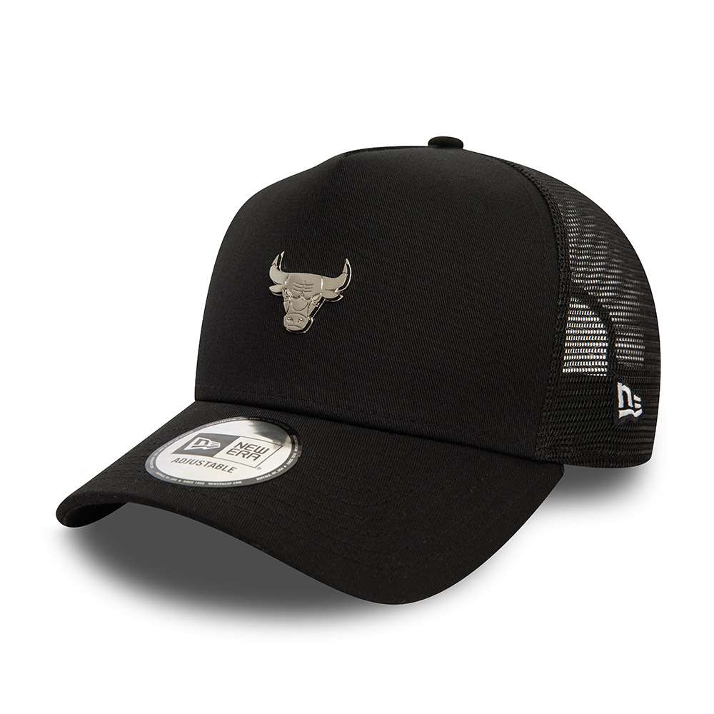 Foto 7 pulgar | New Era Gorra Chicago Bulls Metallic Badge Nba 9forty A-frame Trucker Ajustable Negro Unisex