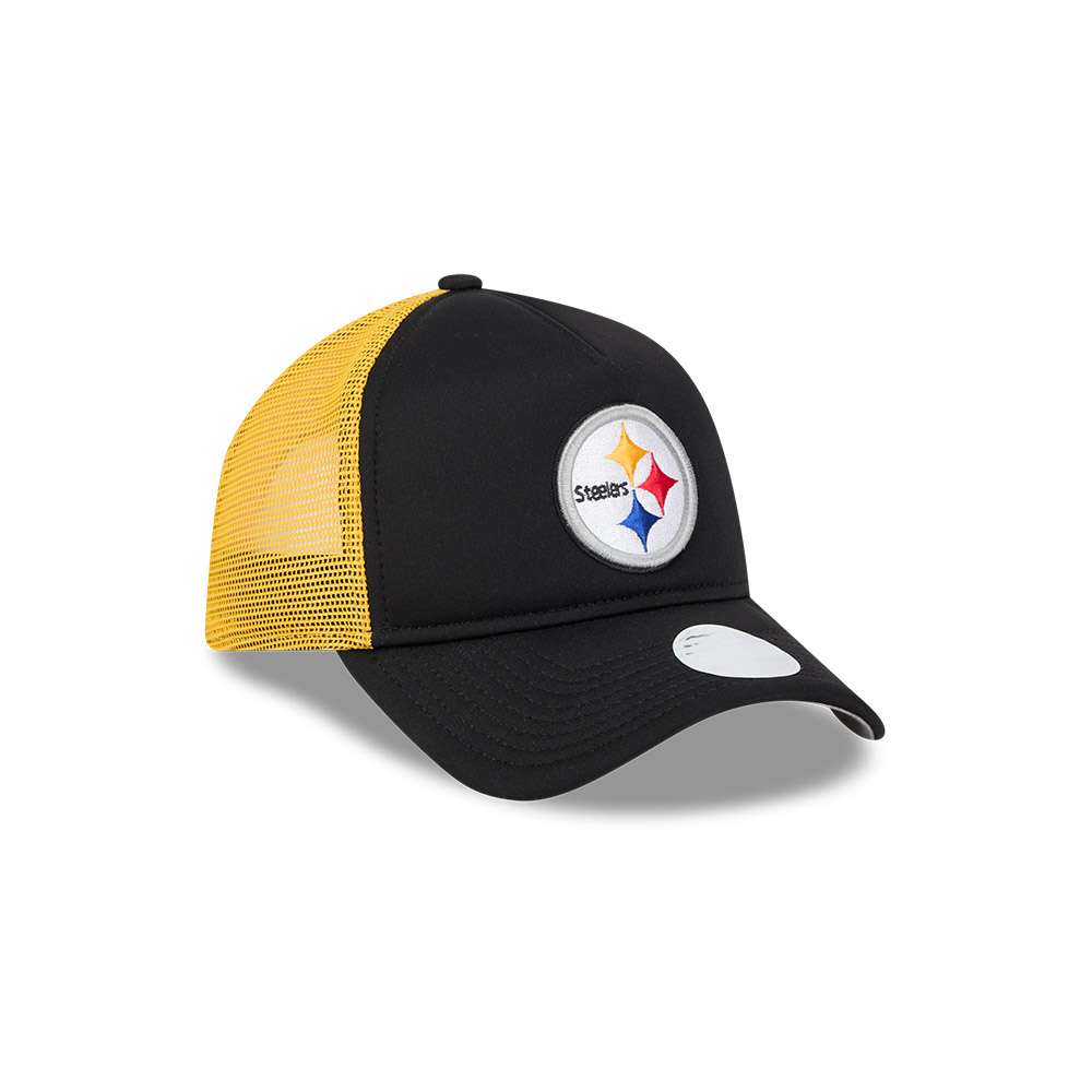 Foto 4 pulgar | Gorra New Era  Pittsburgh Steelers Basic Trucker Nfl 9forty A-frame Ajustable Negro  para Mujer
