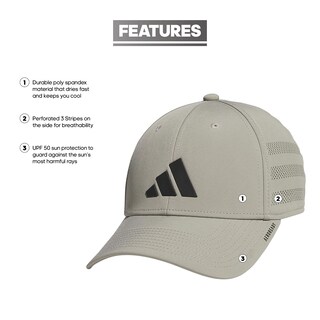 Foto 2 | Gorra Adidas Gameday Structured Stretch Fit Plateado Gris/negro - Venta Internacional.