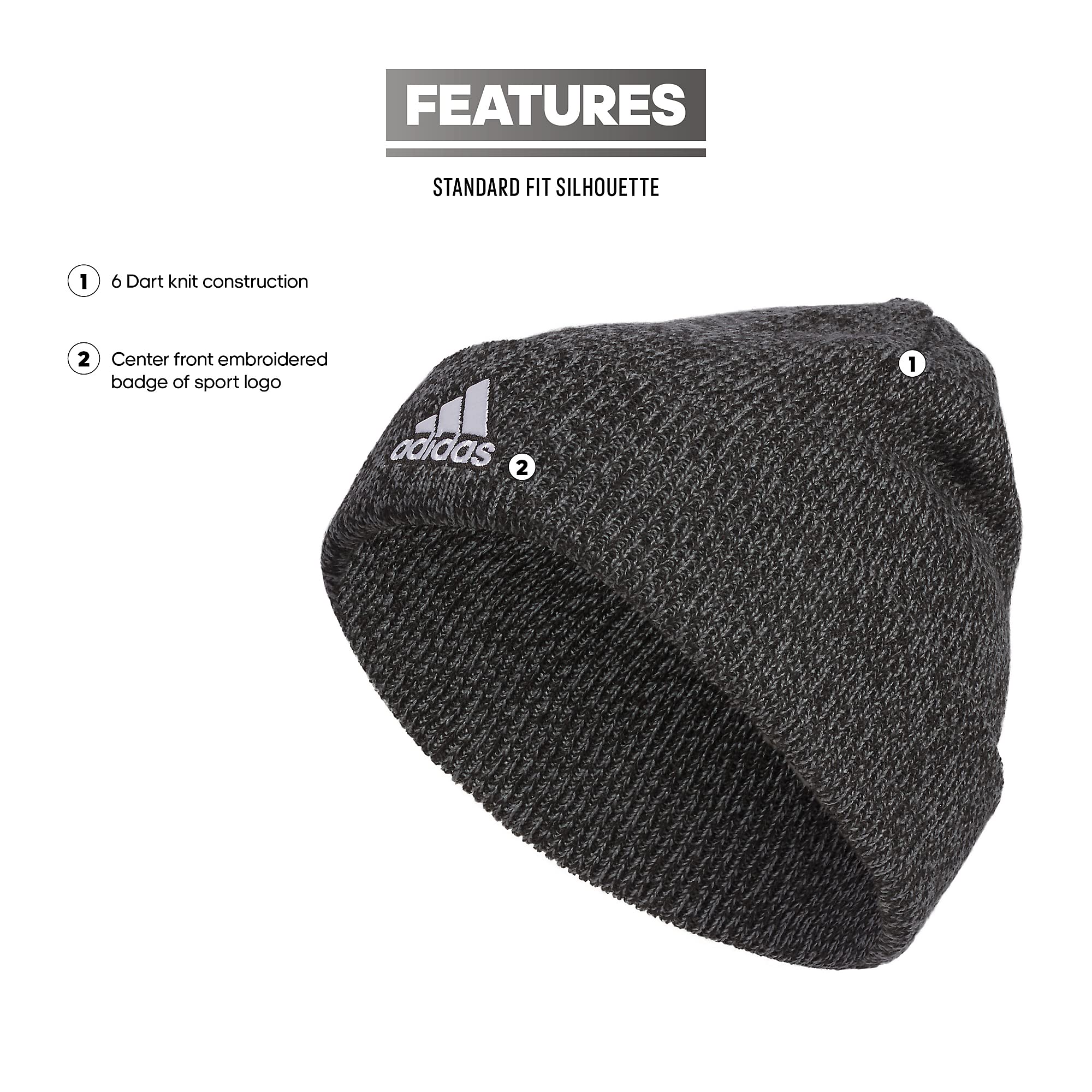 Foto 3 pulgar | Gorro Adidas Team Issue Fold Para Hombre, Color Negro-onix, Gris/blanco - Venta Internacional.