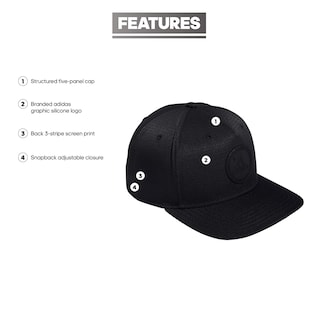 Foto 2 | Gorra Adidas Affiliate Ii Para Hombre Negro/negro - Venta Internacional.