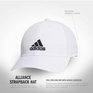 Foto 2 | Gorro Adidas Alliance Medium Crown Structured Strapback Blanco - Venta Internacional.