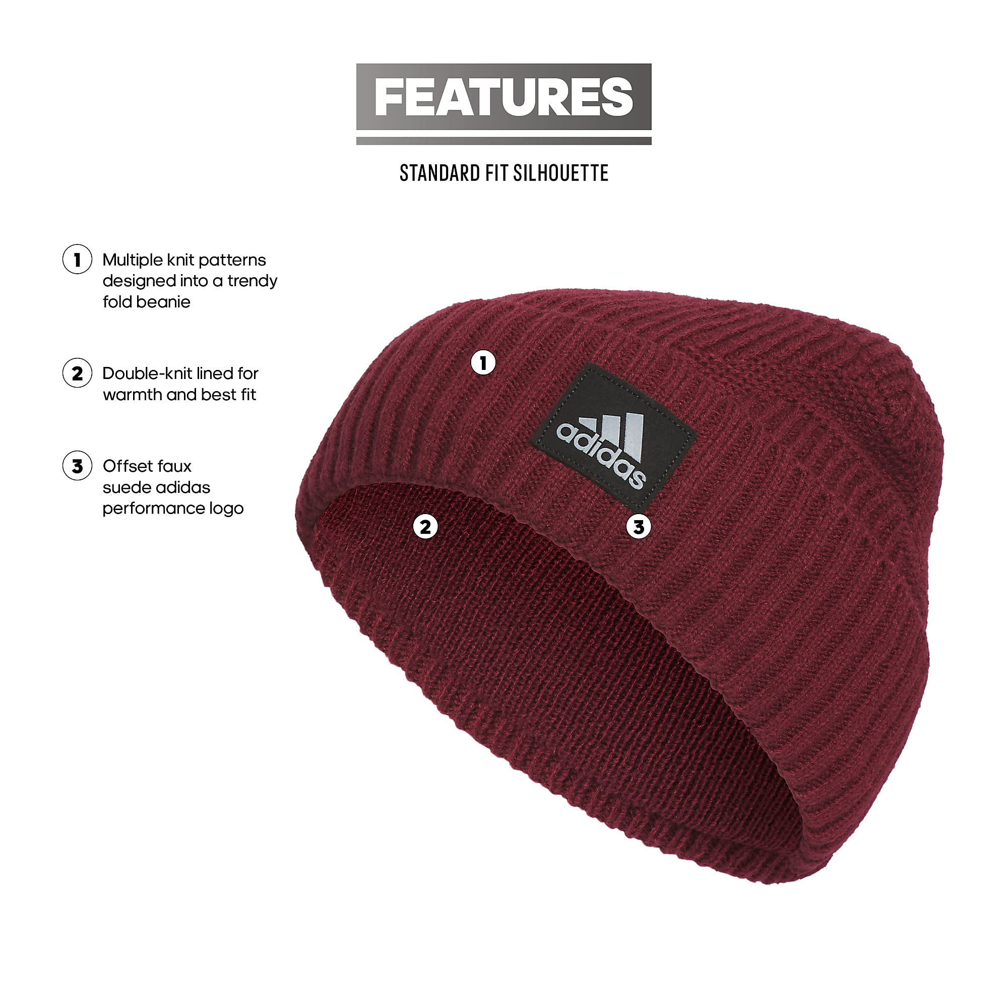Foto 3 pulgar | Gorro Adidas Pine Knot Para Hombre En Tejido Acrílico, Talla Única - Venta Internacional.