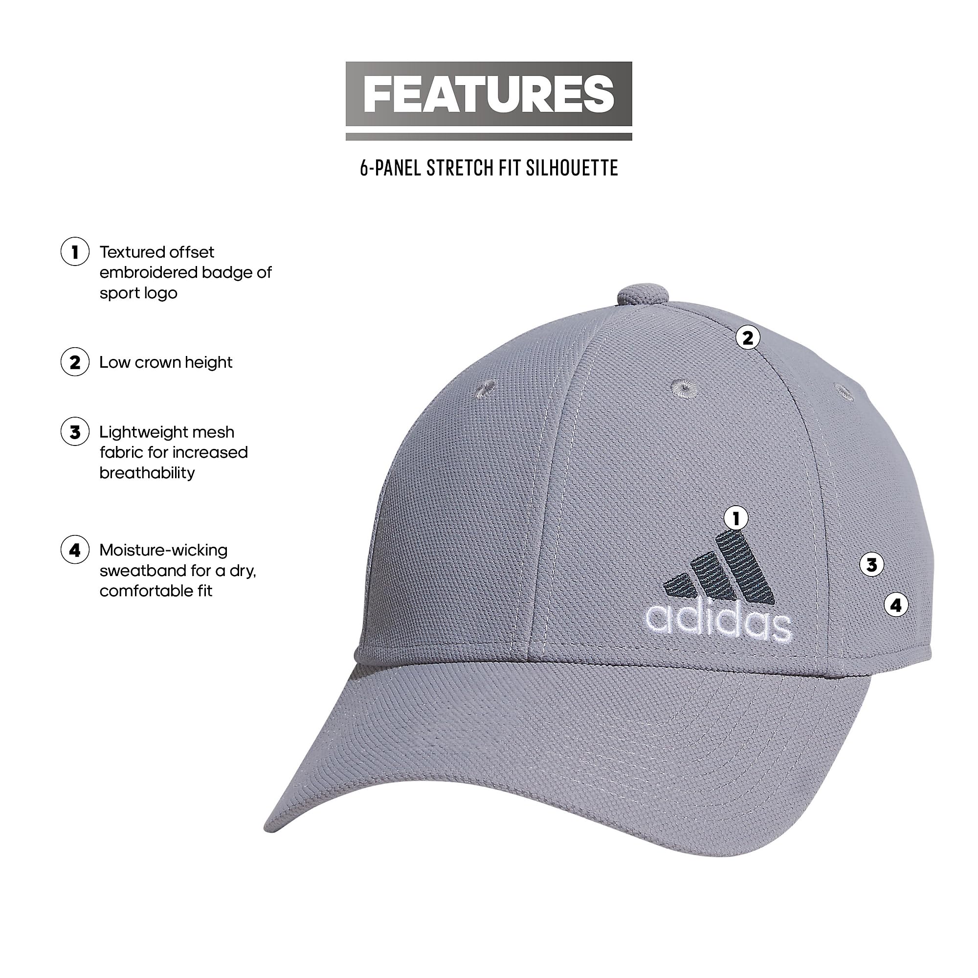 Foto 3 pulgar | Gorra Adidas Release 3 Structured Stretch Fit Para Hombre - Venta Internacional.