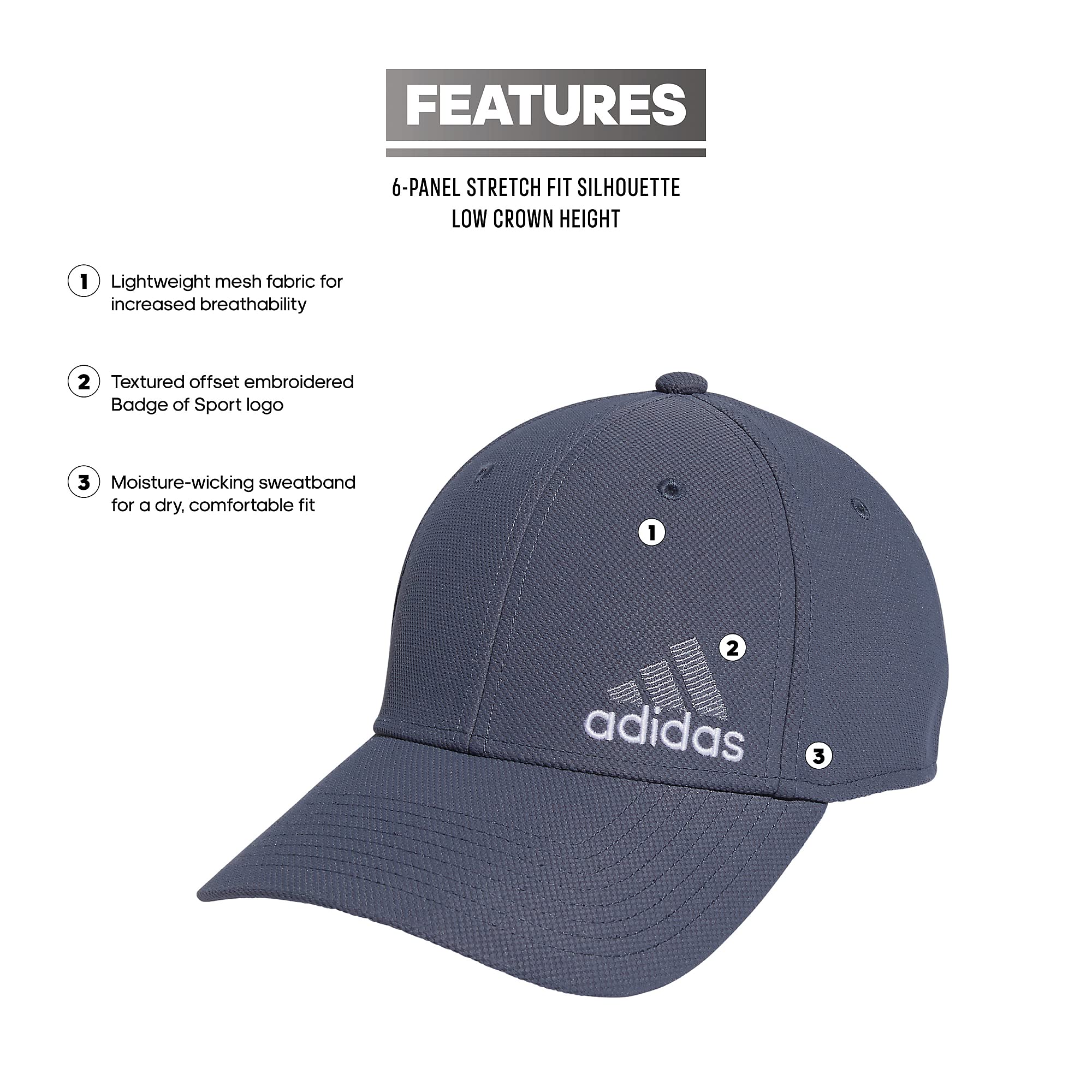 Foto 3 pulgar | Gorra Adidas Release 3 Structured Stretch Fit Para Hombre - Venta Internacional.