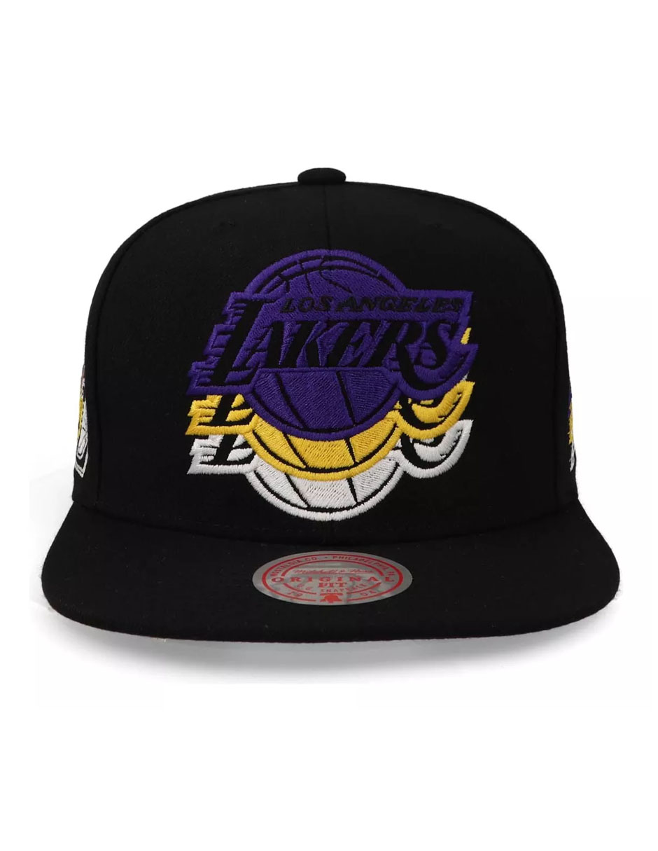 Foto 3 pulgar | Gorra Mitchell & Ness Nba Snapback Lakers Sh22250nm