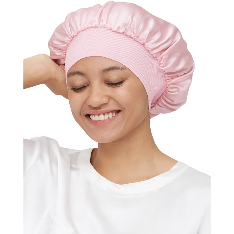 Gorra De Tela Satinada De Pelo Rizado Para Rutinas De Sueño Y Belleza - Venta Internacional.