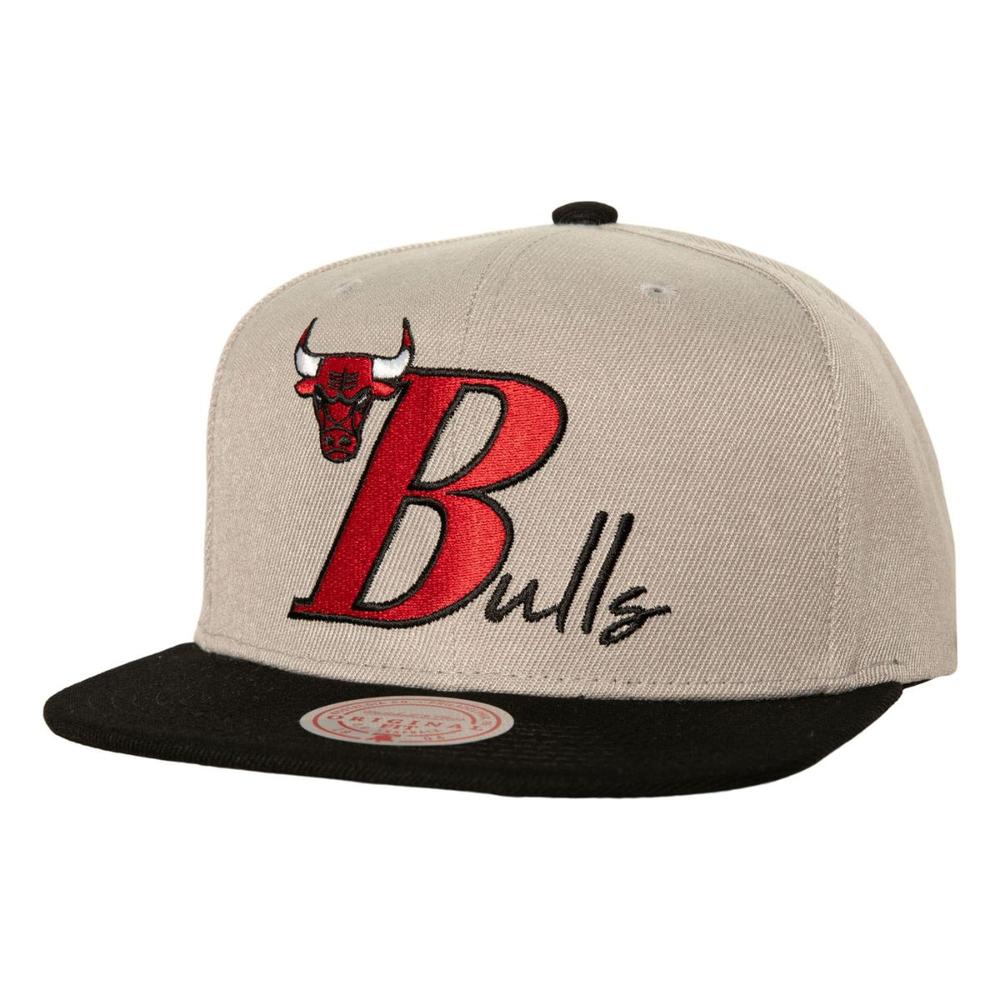 Gorra Mitchell & Ness Top Letter Snapback Bulls Nba Gris