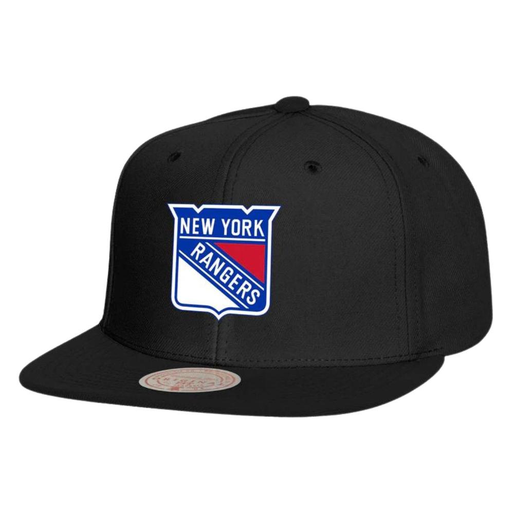 Foto 2 pulgar | Gorra Mitchell & Ness Top Spot Rangers Hombre Nhl Negro