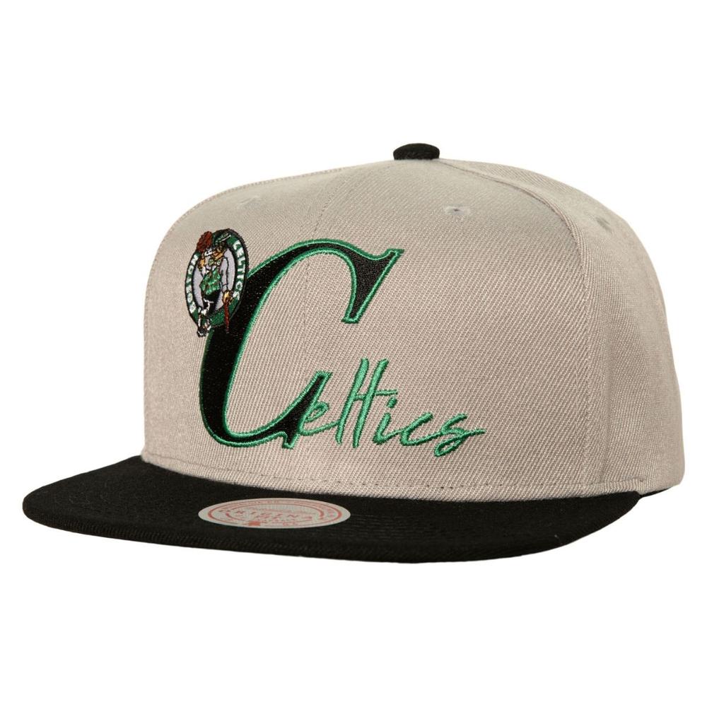 Foto 2 pulgar | Gorra Mitchell & Ness Top Letter Snapback Celtics Nba Gris