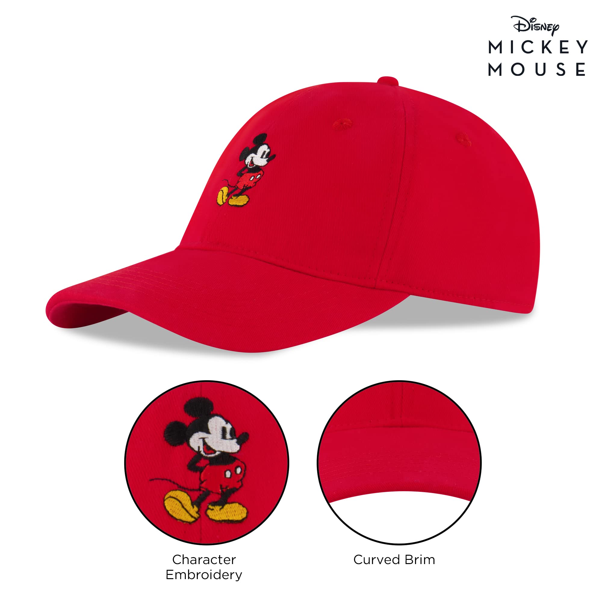 Foto 6 pulgar | Gorra De Béisbol Disney Mickey Mouse Para Hombre Roja - Venta Internacional.