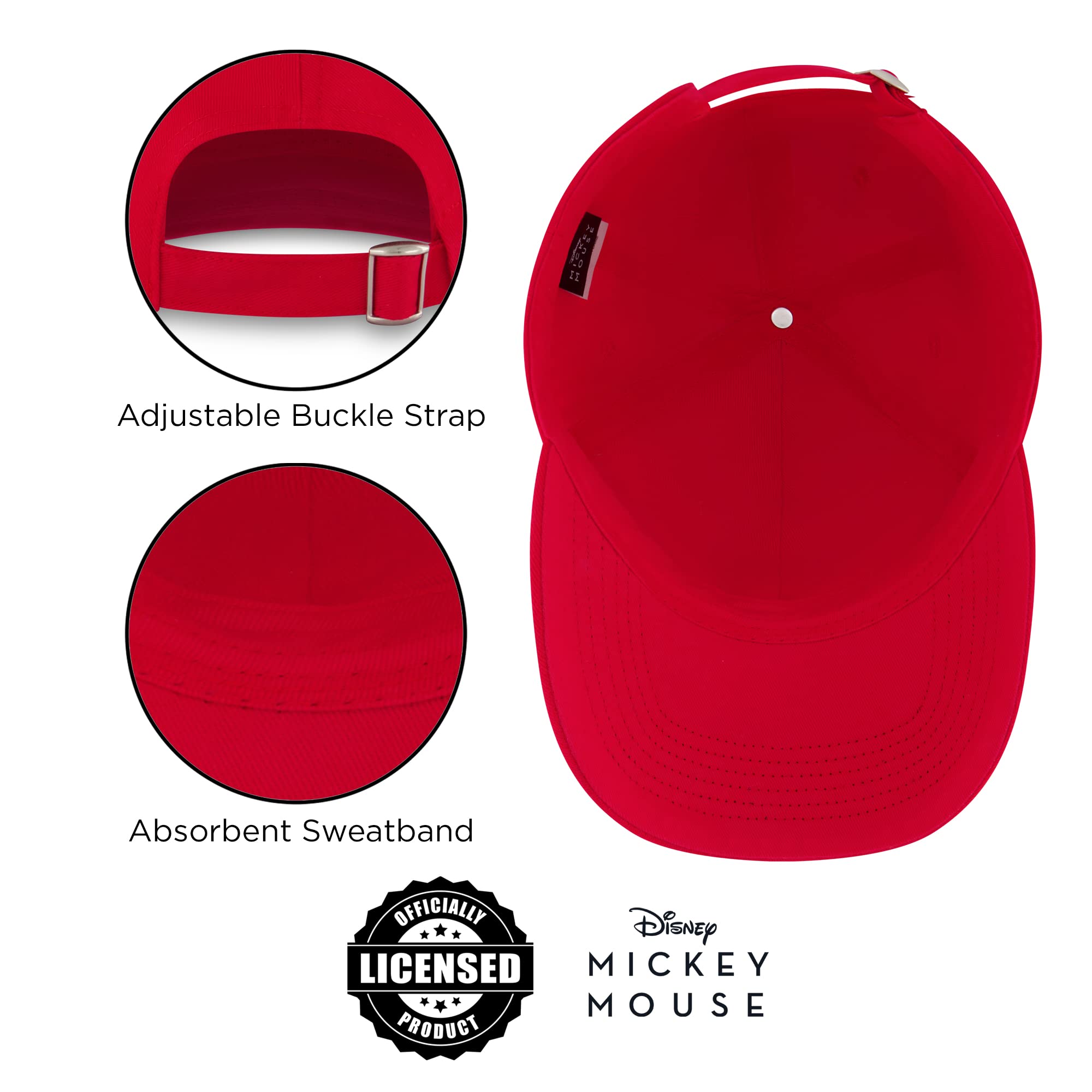 Foto 8 pulgar | Gorra De Béisbol Disney Mickey Mouse Para Hombre Roja - Venta Internacional.