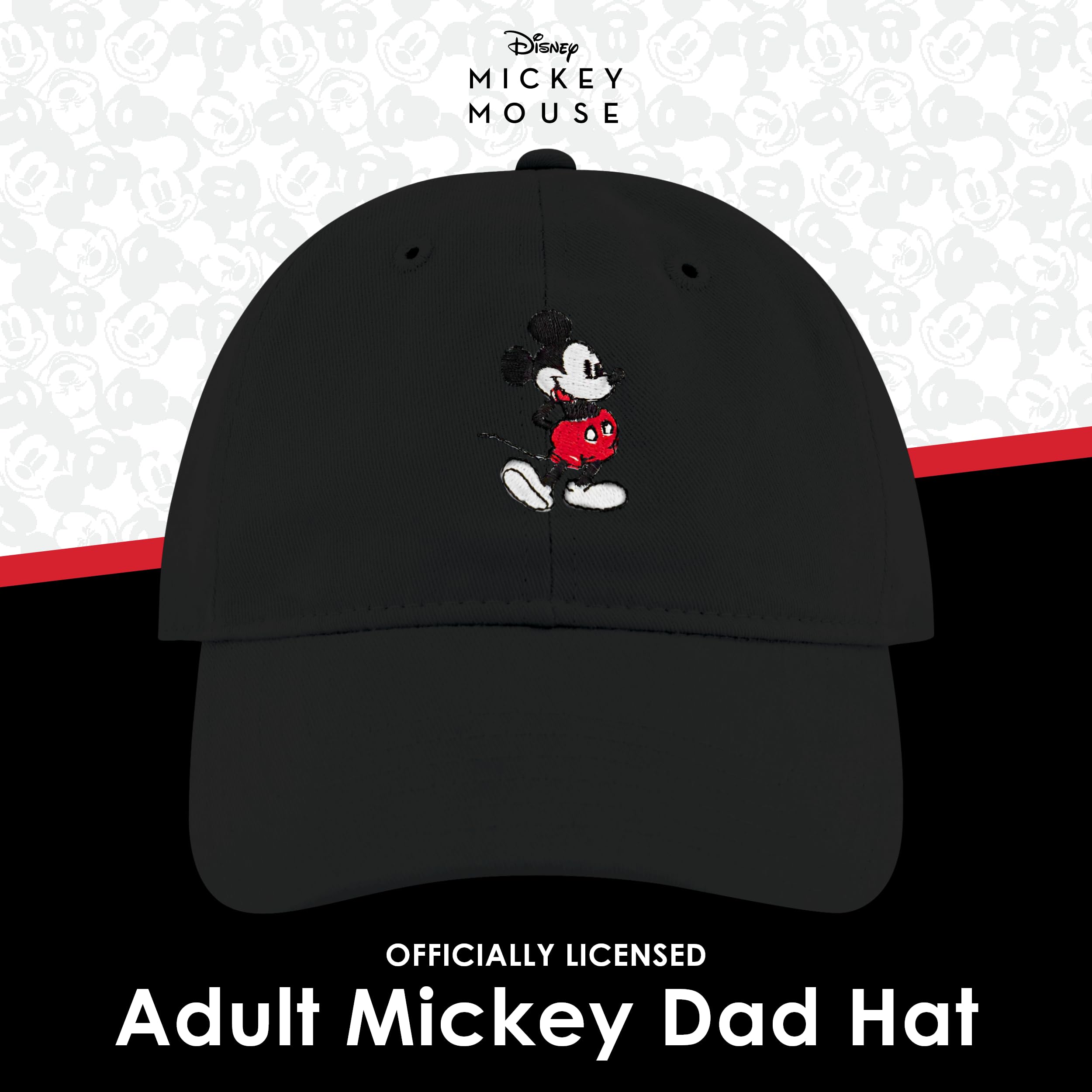 Foto 3 pulgar | Dad Hat Concept One Disney Mickey Mouse Bordado En Negro - Venta Internacional.