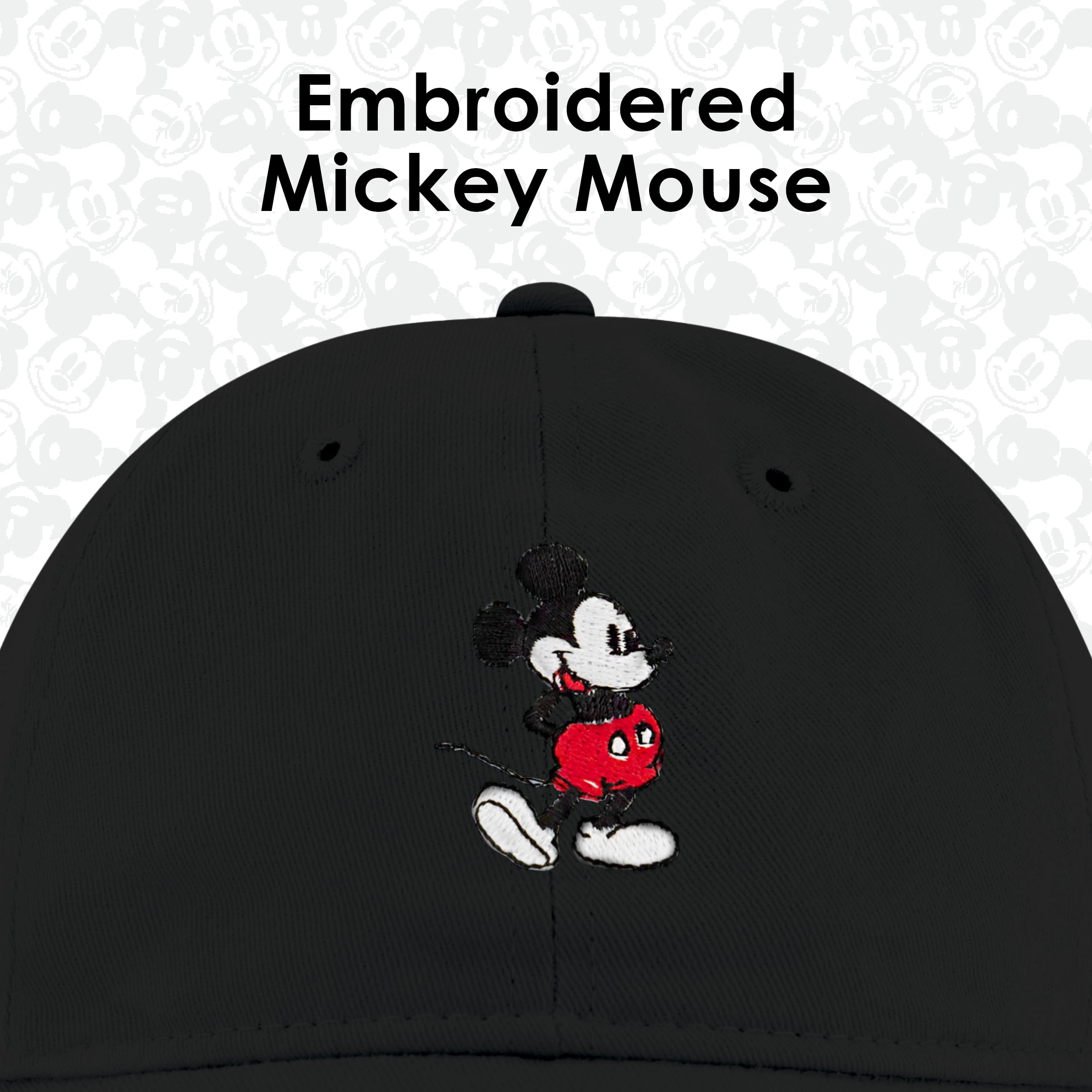 Foto 4 pulgar | Dad Hat Concept One Disney Mickey Mouse Bordado En Negro - Venta Internacional.