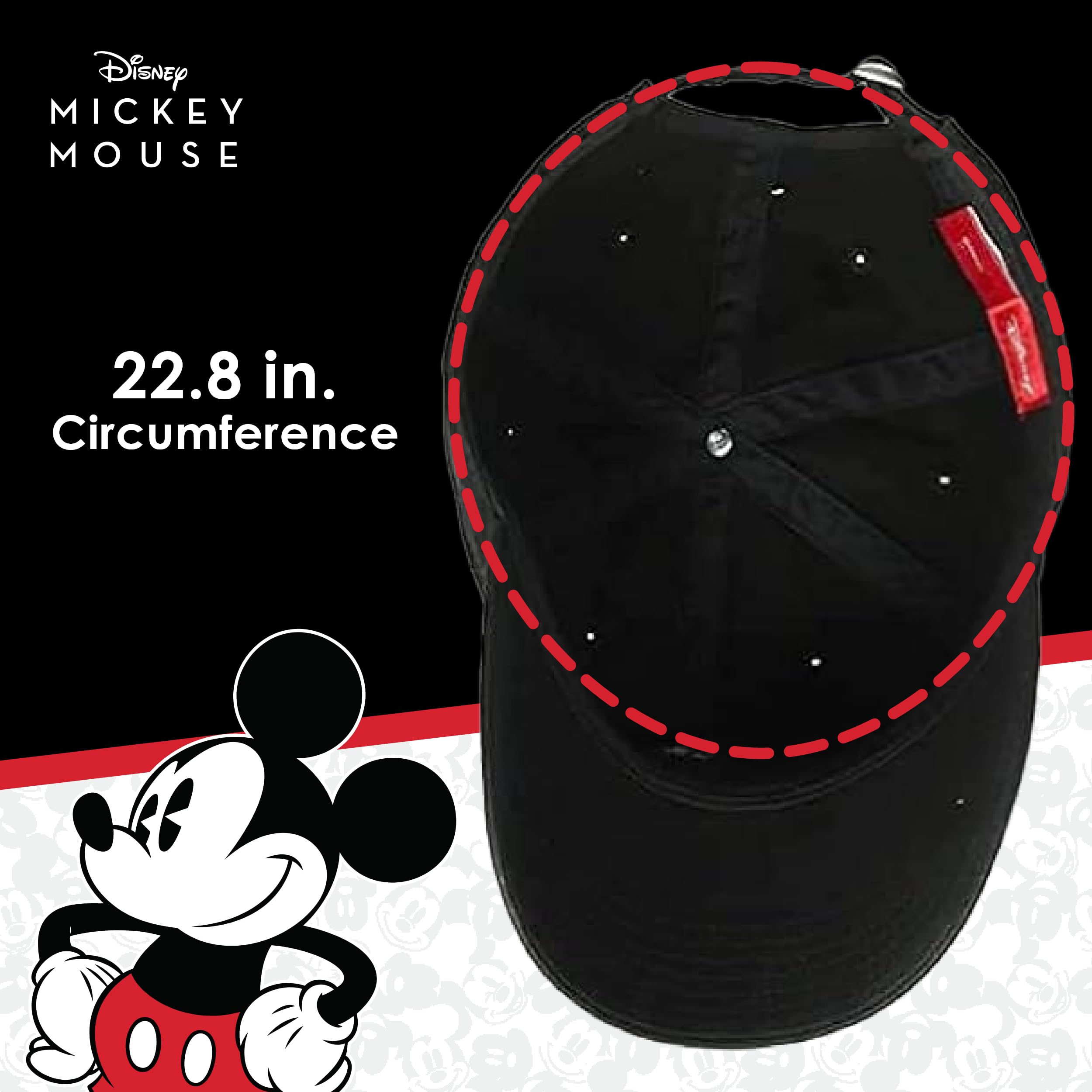 Foto 6 pulgar | Dad Hat Concept One Disney Mickey Mouse Bordado En Negro - Venta Internacional.