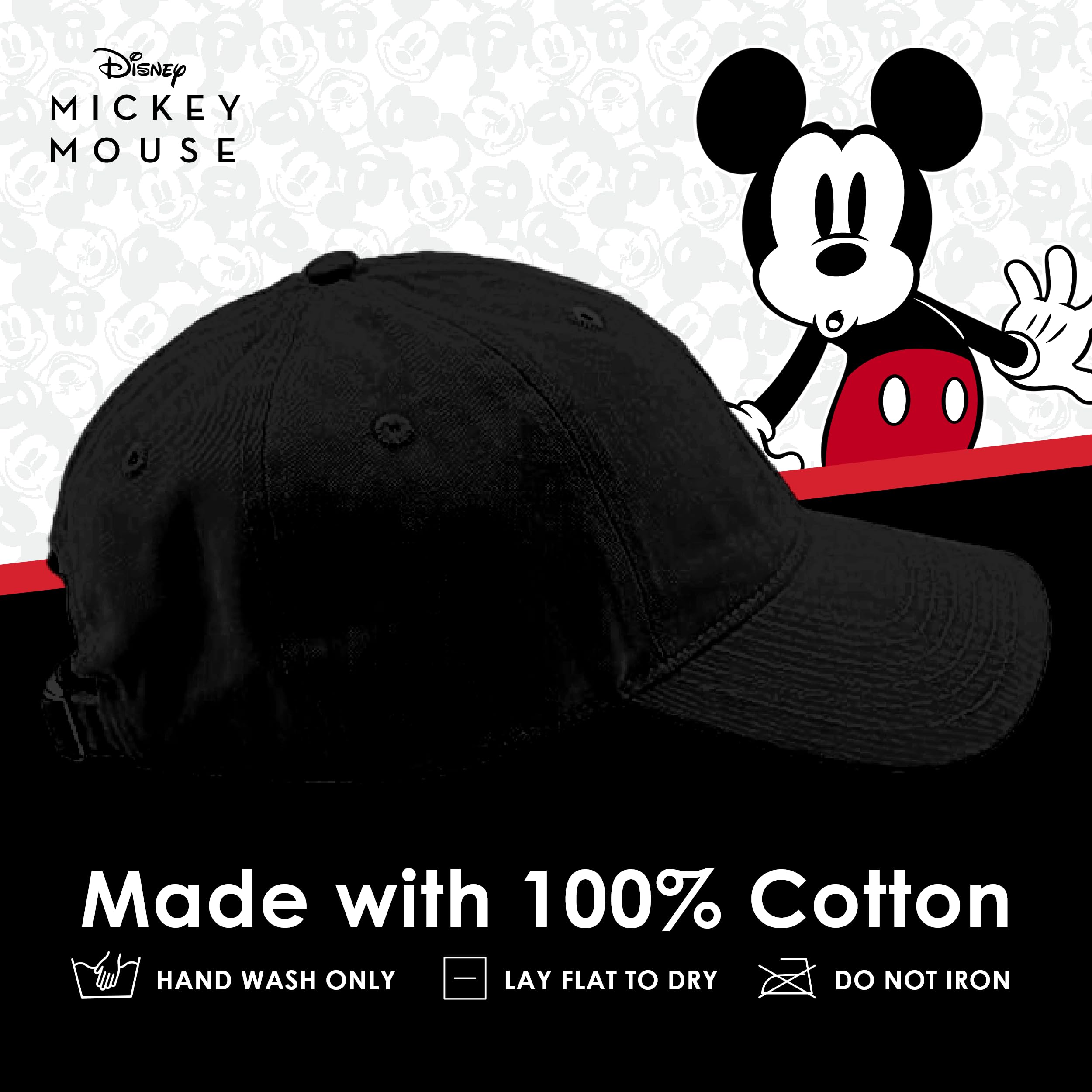 Foto 7 pulgar | Dad Hat Concept One Disney Mickey Mouse Bordado En Negro - Venta Internacional.