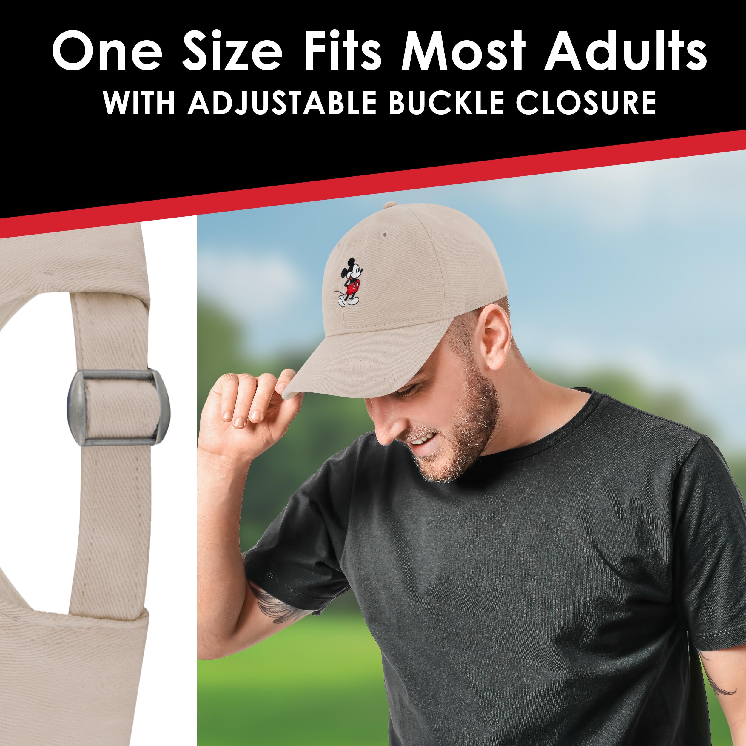 Foto 5 pulgar | Dad Hat Concept One Disney Mickey Mouse Bordado En Algodón - Venta Internacional.