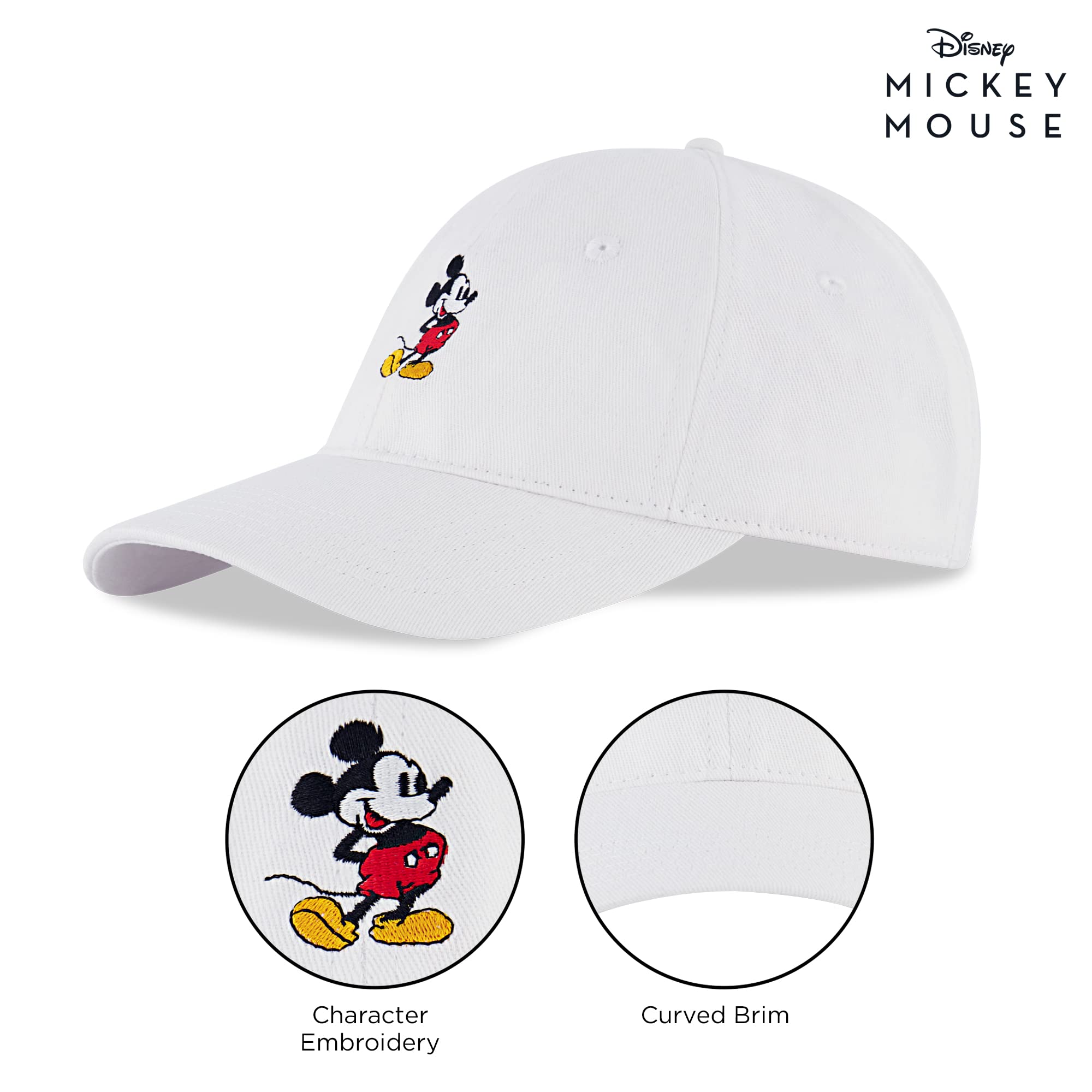 Foto 6 pulgar | Gorra De Béisbol Disney Mickey Mouse Para Hombre, Color Blanco - Venta Internacional.