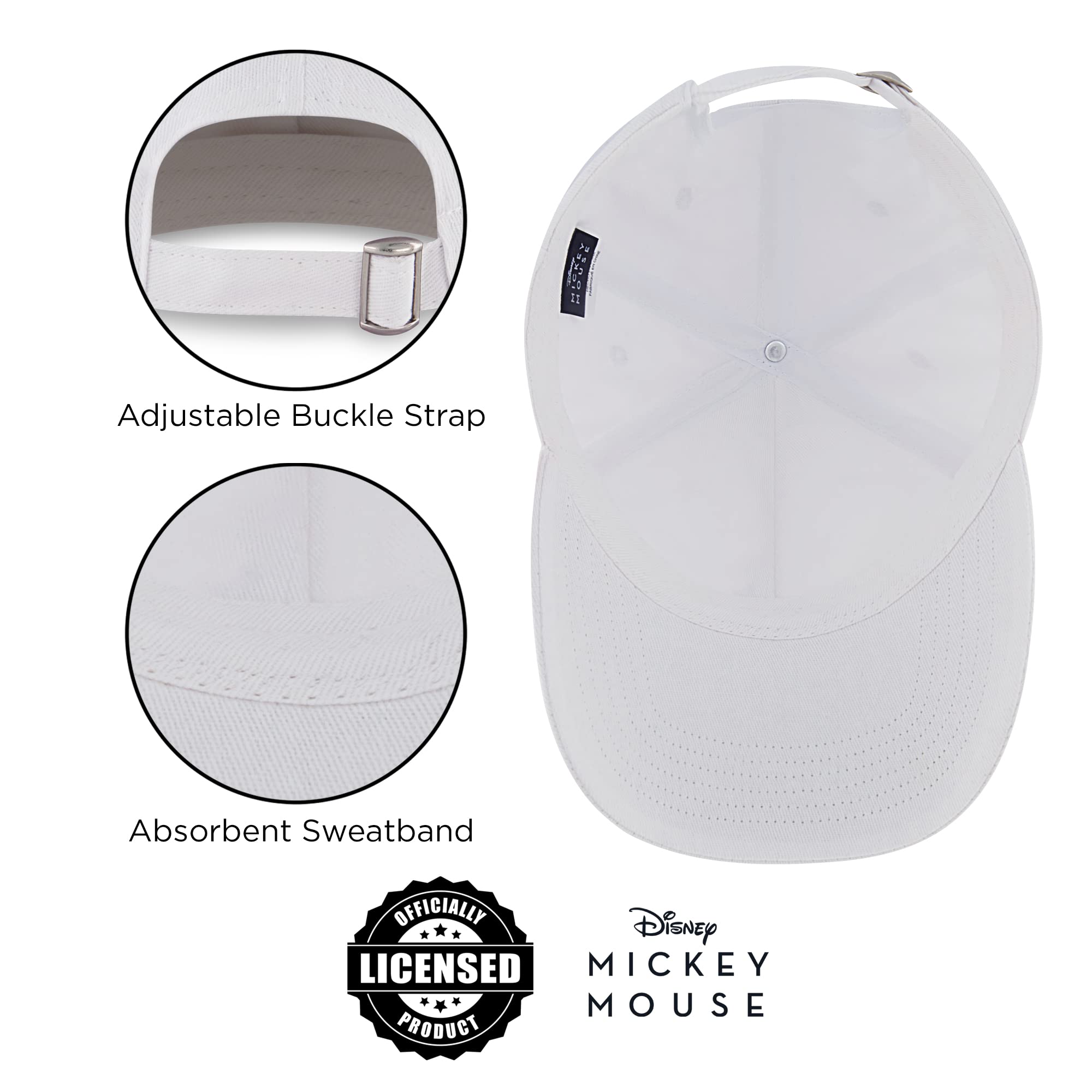 Foto 8 pulgar | Gorra De Béisbol Disney Mickey Mouse Para Hombre, Color Blanco - Venta Internacional.