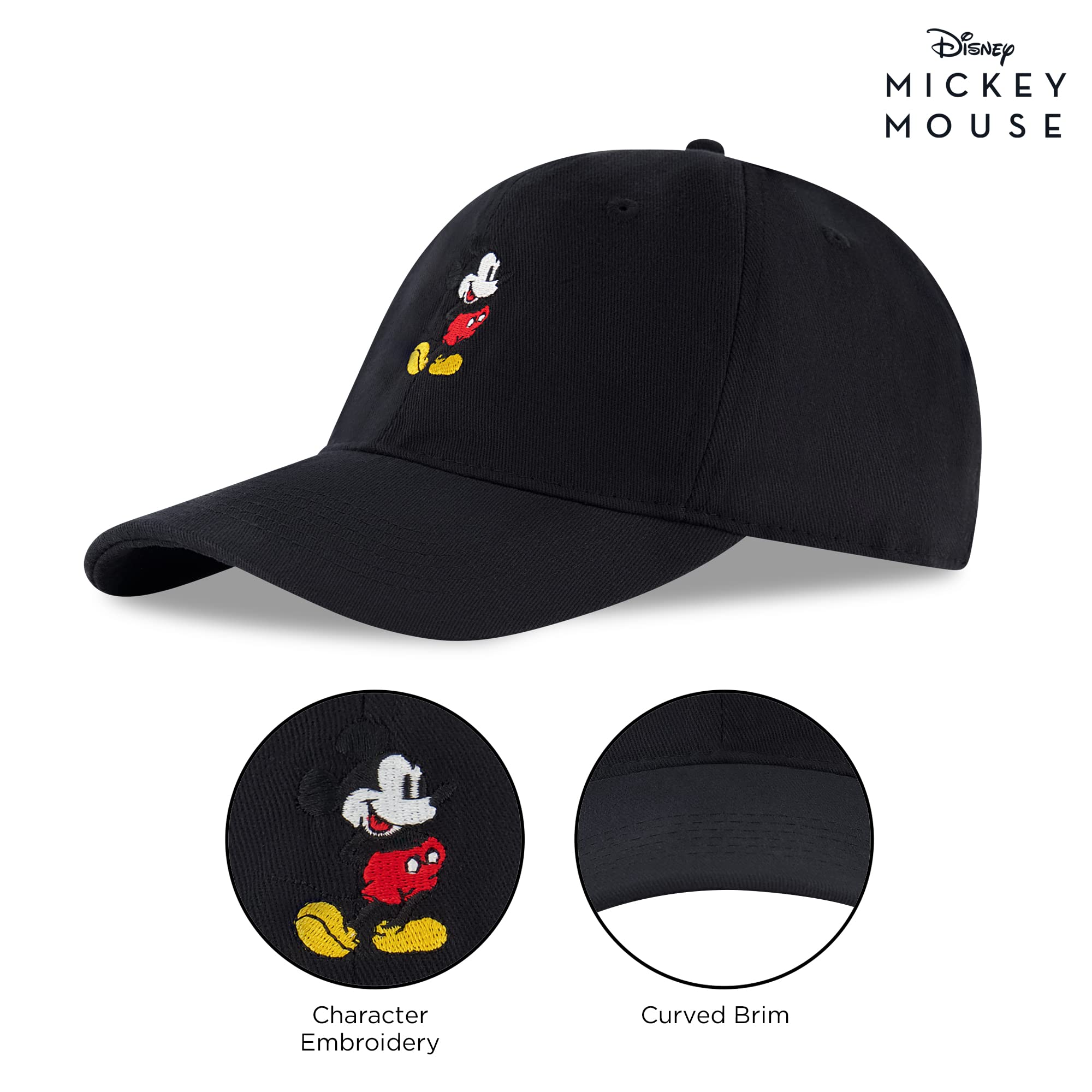 Foto 6 pulgar | Gorra De Béisbol Disney Mickey Mouse Para Hombre Negra - Venta Internacional.
