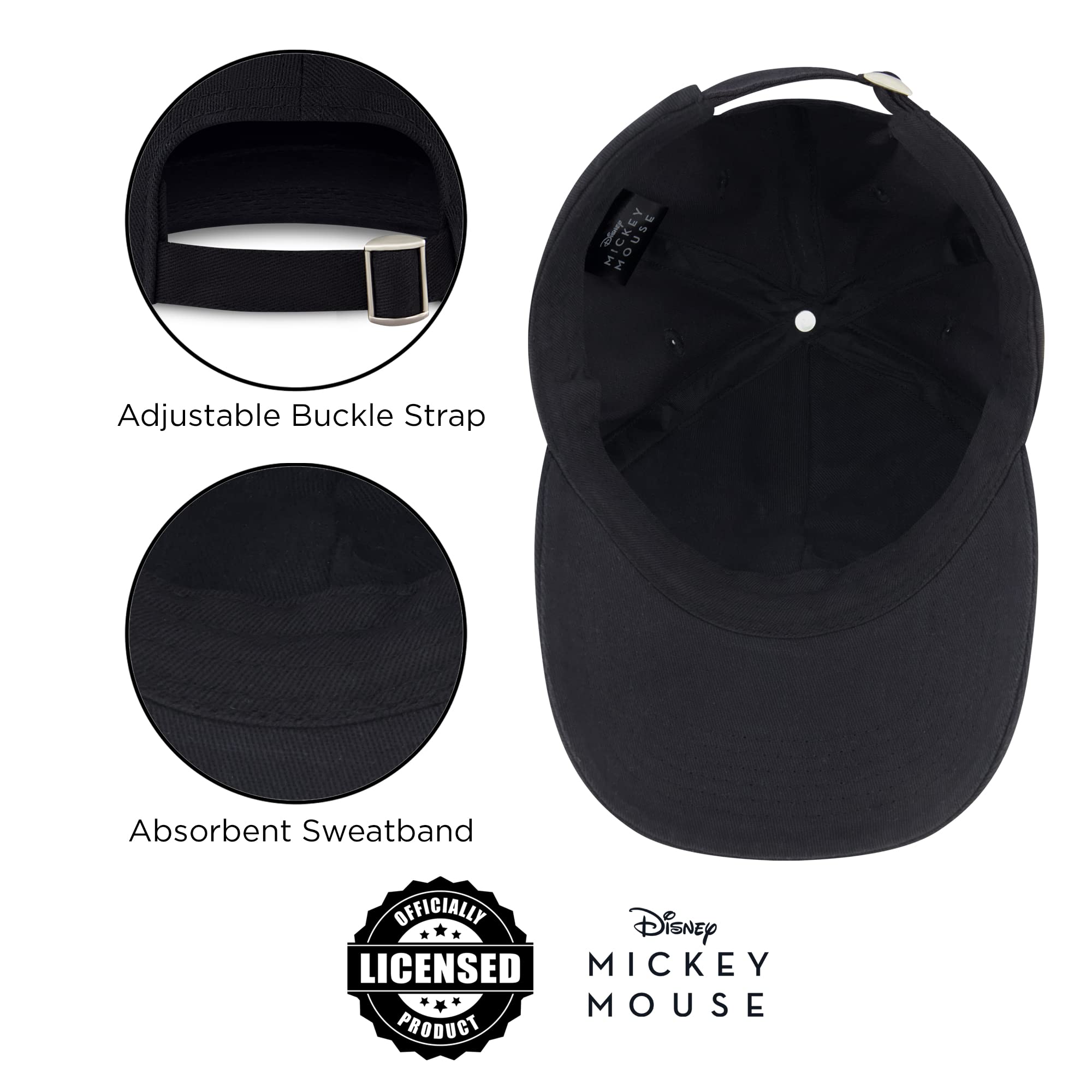 Foto 8 pulgar | Gorra De Béisbol Disney Mickey Mouse Para Hombre Negra - Venta Internacional.