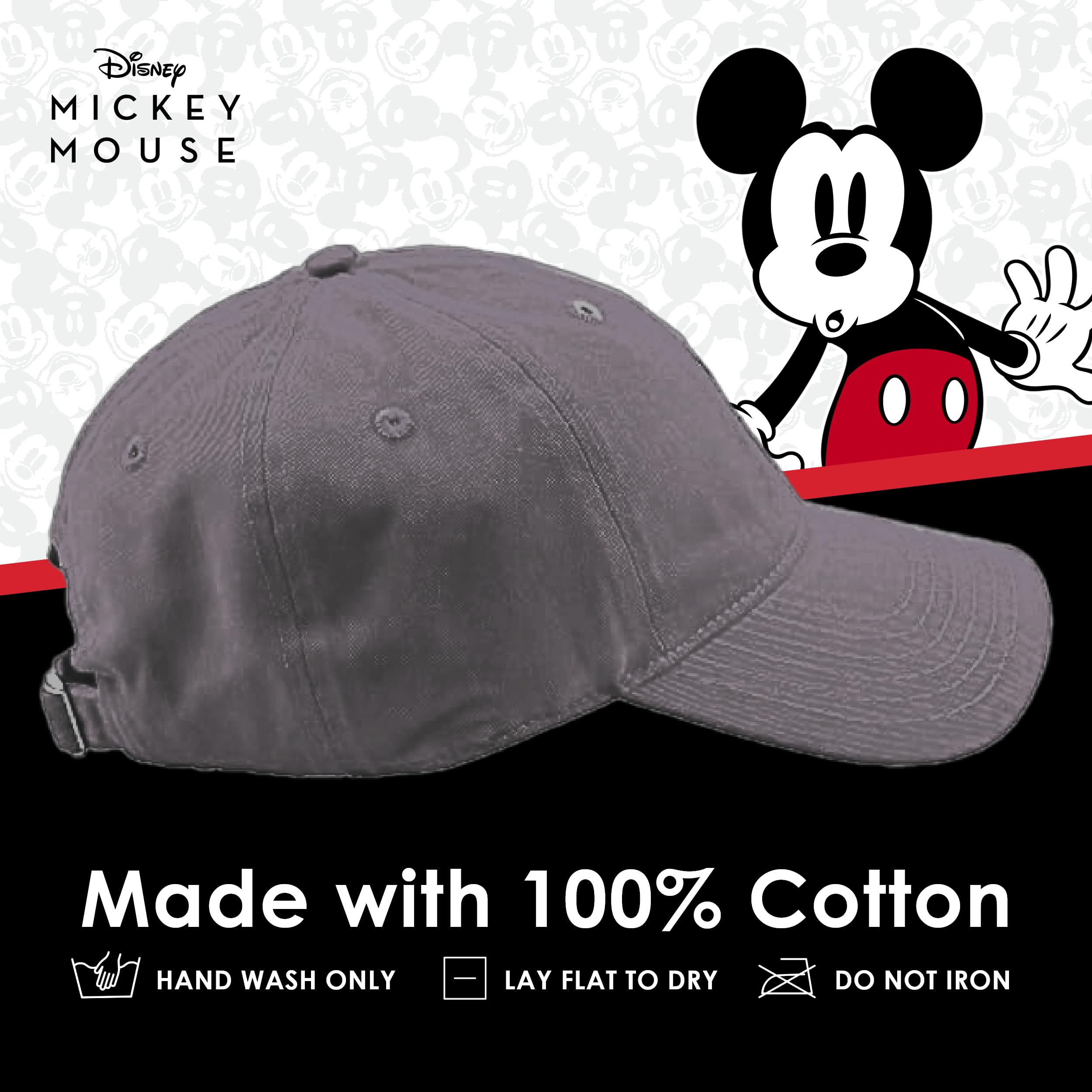 Foto 7 pulgar | Dad Hat Concept One Disney Mickey Mouse Bordado En Gris - Venta Internacional.