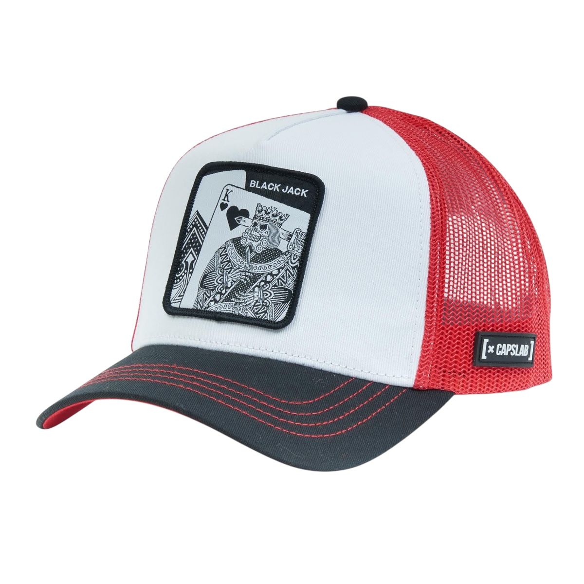Foto 2 pulgar | Gorra Trucker Capslab Unisex Parches Bordados Blk Jack