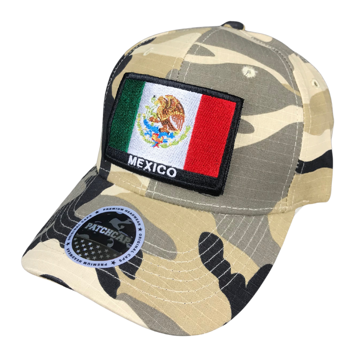Foto 2 pulgar | Gorra Camuflaje Con Parche Países Militar México Color Beige