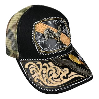 Foto 3 | Gorra Trucker Charra Vaquera Bordada Gallo Metal Color Camuflaje