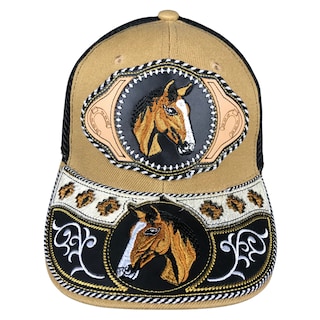 Foto 2 | Gorra Trucker Charra Vaquera Bordada Caballo Bordado Color Marrón