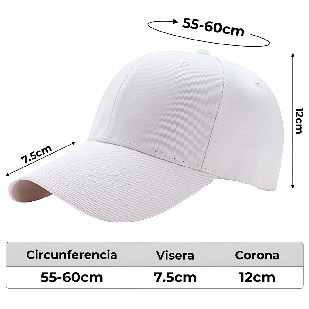Foto 3 pulgar | Gorro De Jockey Unisex, Ajustable, Básico Para Imprimir O Bordar - Venta Internacional.