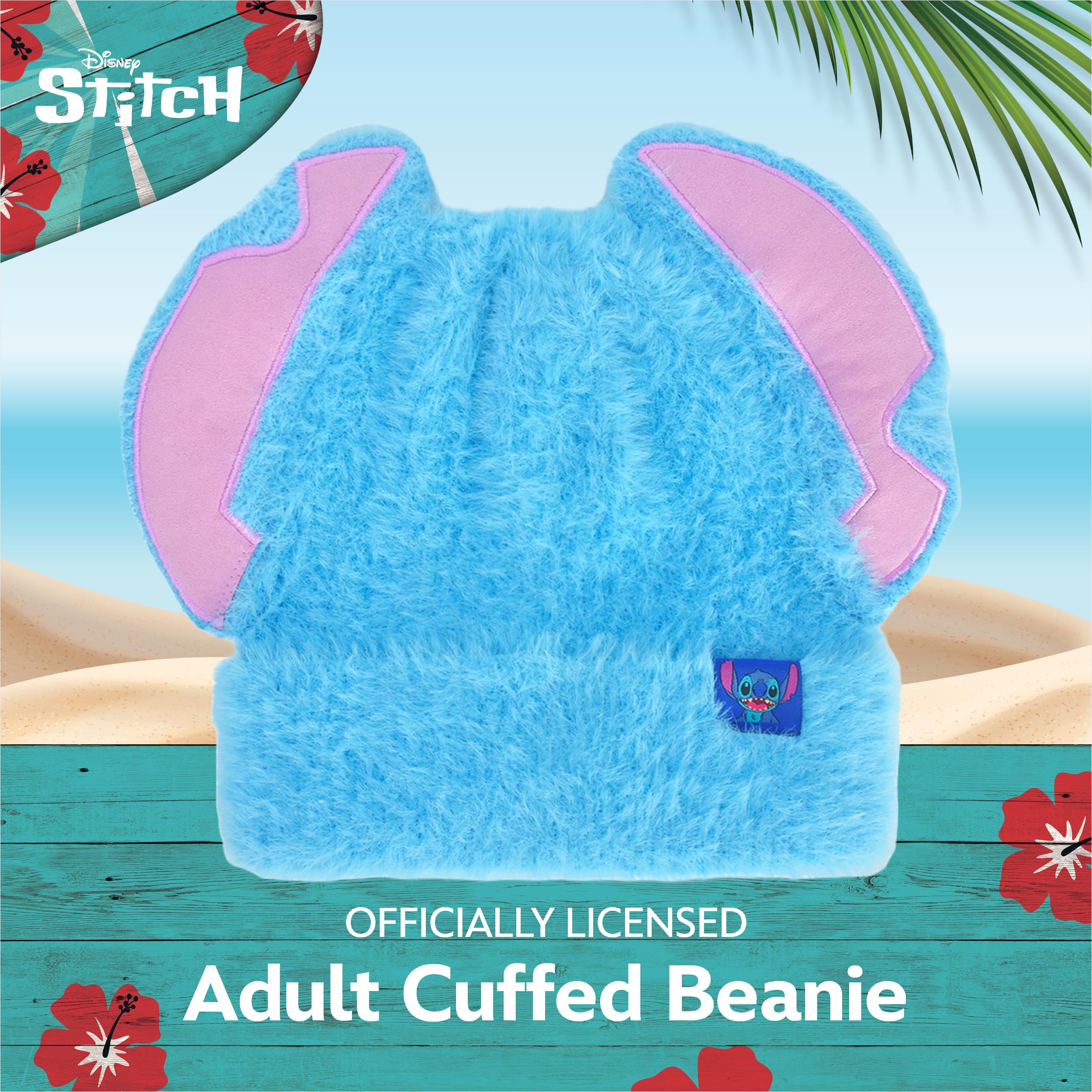 Foto 3 pulgar | Gorro De Punto De Invierno Con Estampado Disney Stitch, Azul, Para Adulto - Venta Internacional.