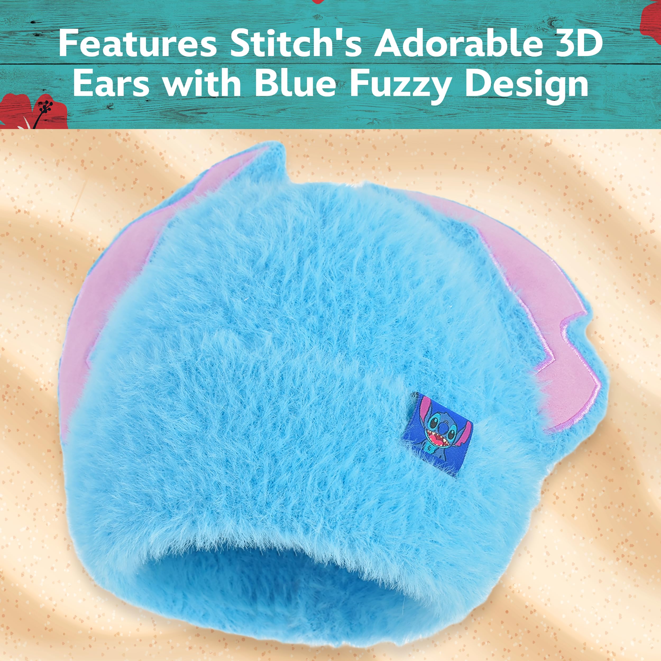 Foto 4 pulgar | Gorro De Punto De Invierno Con Estampado Disney Stitch, Azul, Para Adulto - Venta Internacional.