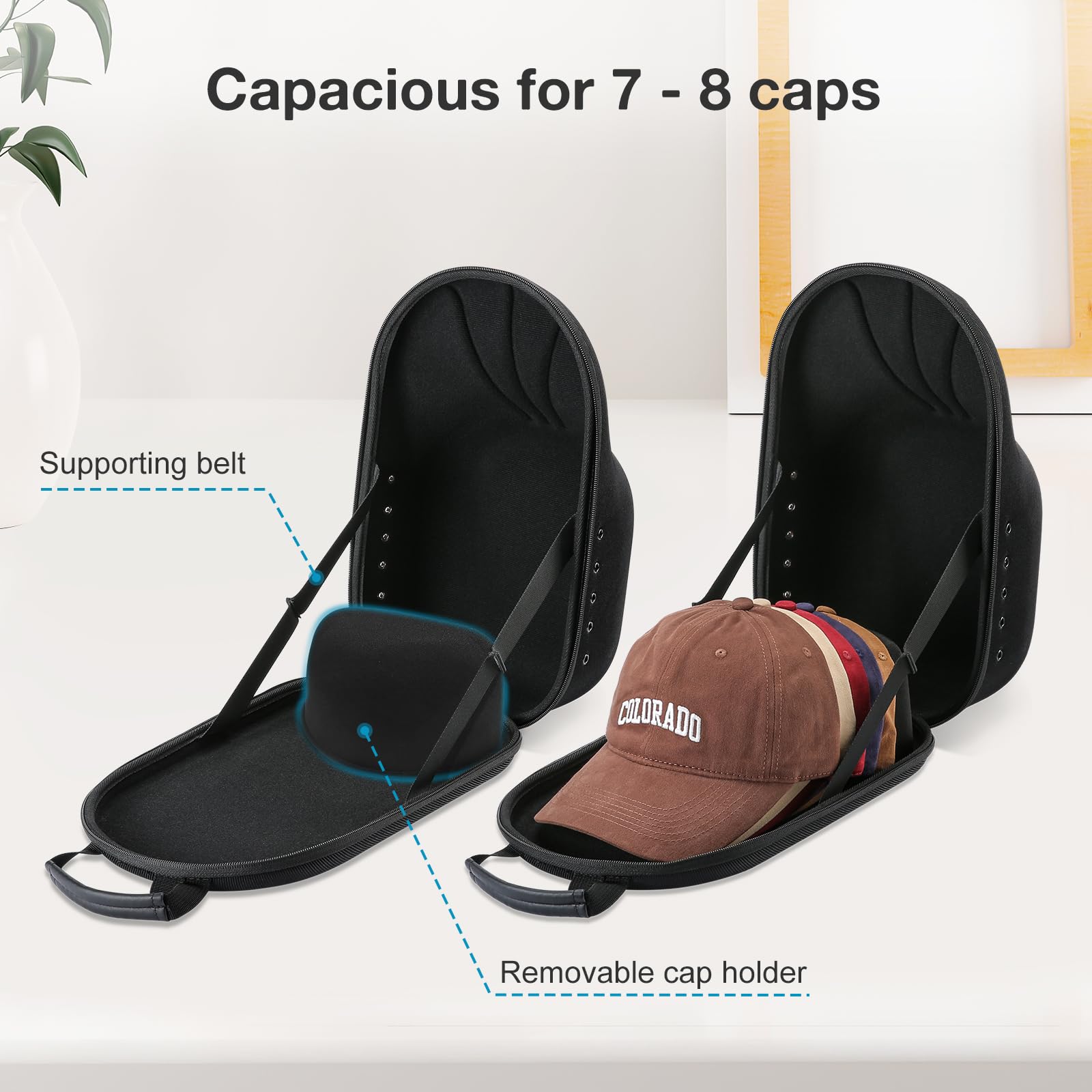 Foto 3 pulgar | Funda Rígida De Viaje Procase Para Sombreros, Bolsa De Almacenamiento Negra - Venta Internacional.