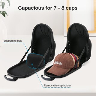Foto 2 | Funda Rígida De Viaje Procase Para Sombreros, Bolsa De Almacenamiento Negra - Venta Internacional.