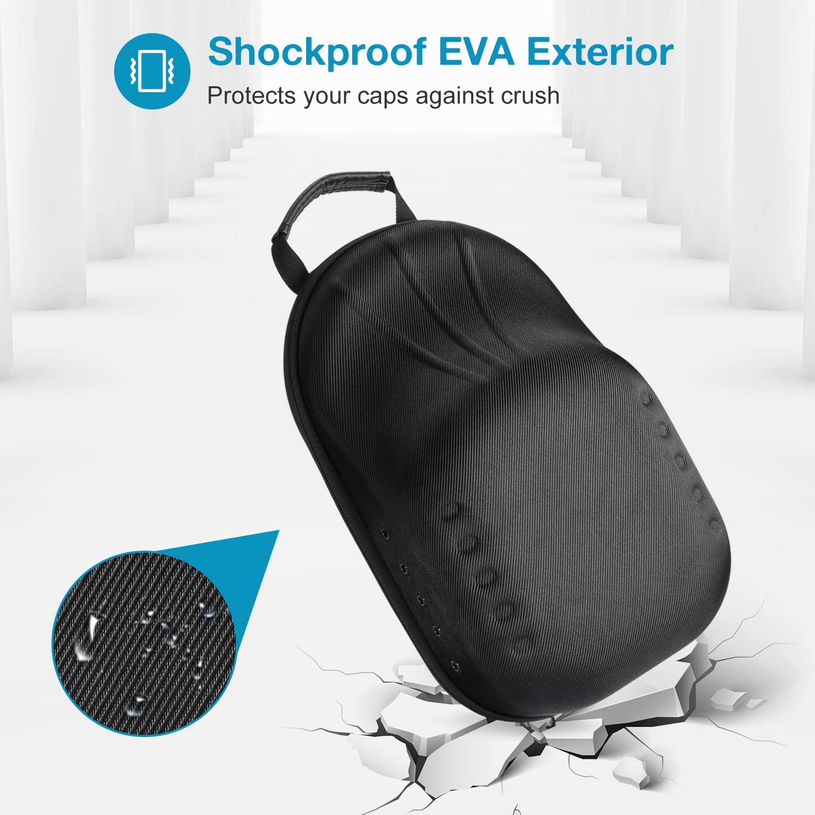 Foto 5 pulgar | Funda Rígida De Viaje Procase Para Sombreros, Bolsa De Almacenamiento Negra - Venta Internacional.